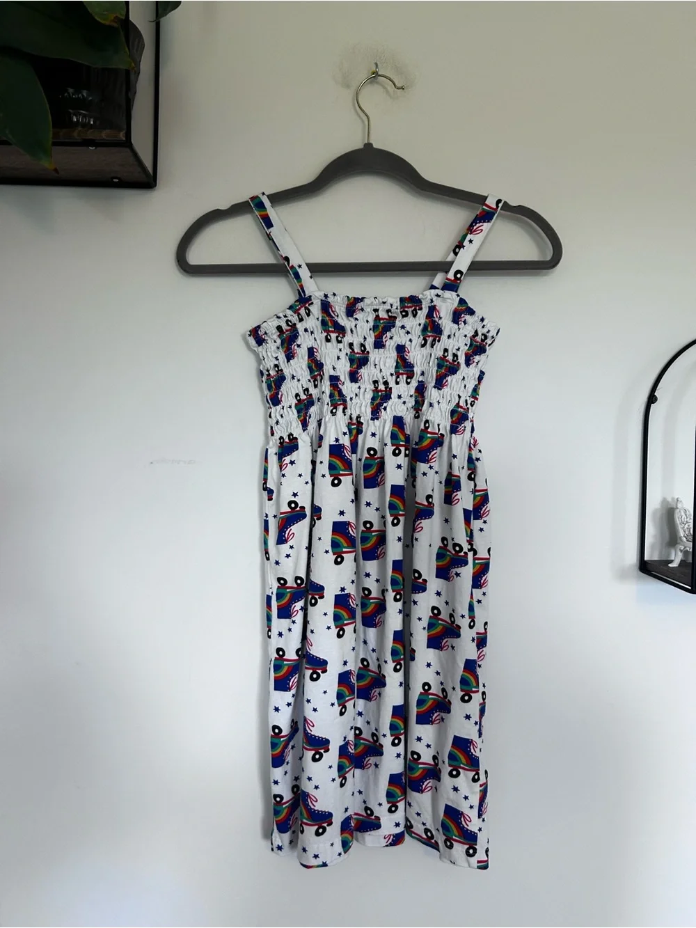 Hanna Andersson Roller Derby Rainbow Roller Blade Sun Dress Sleeveless Size 10‎